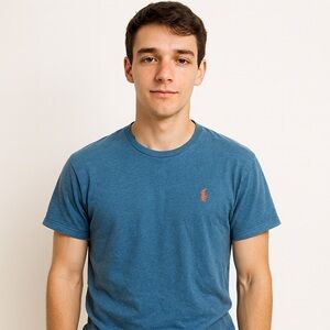 Polo Ralph Lauren Teal Blue Short Sleeve T-Shirt Men’s Large Slim